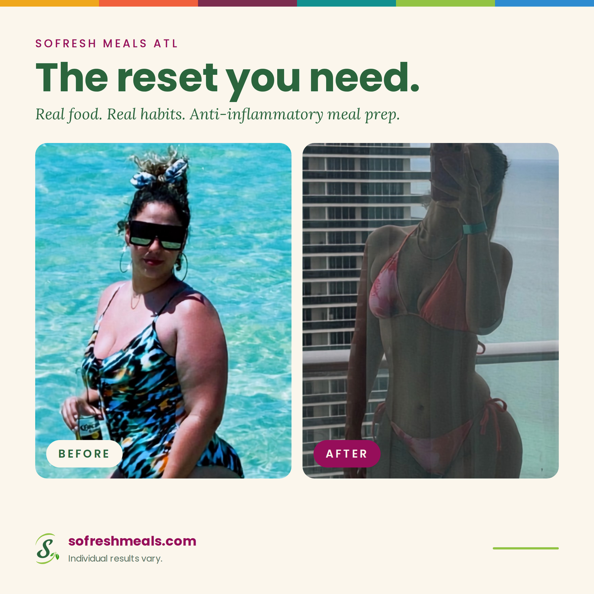 The reset you need: before and after, SOFresh Meals ATL
