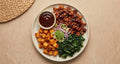 Sweet Auburn - BBQ ground turkey with roasted sweet potatoes and sauteed kale