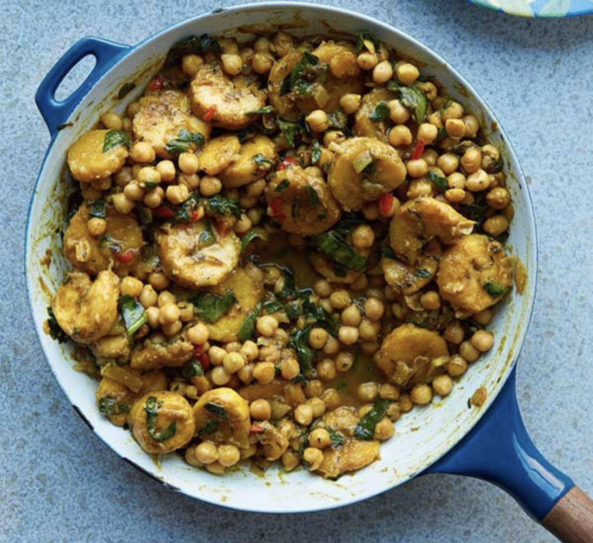 Plantain Curry Chickpeas