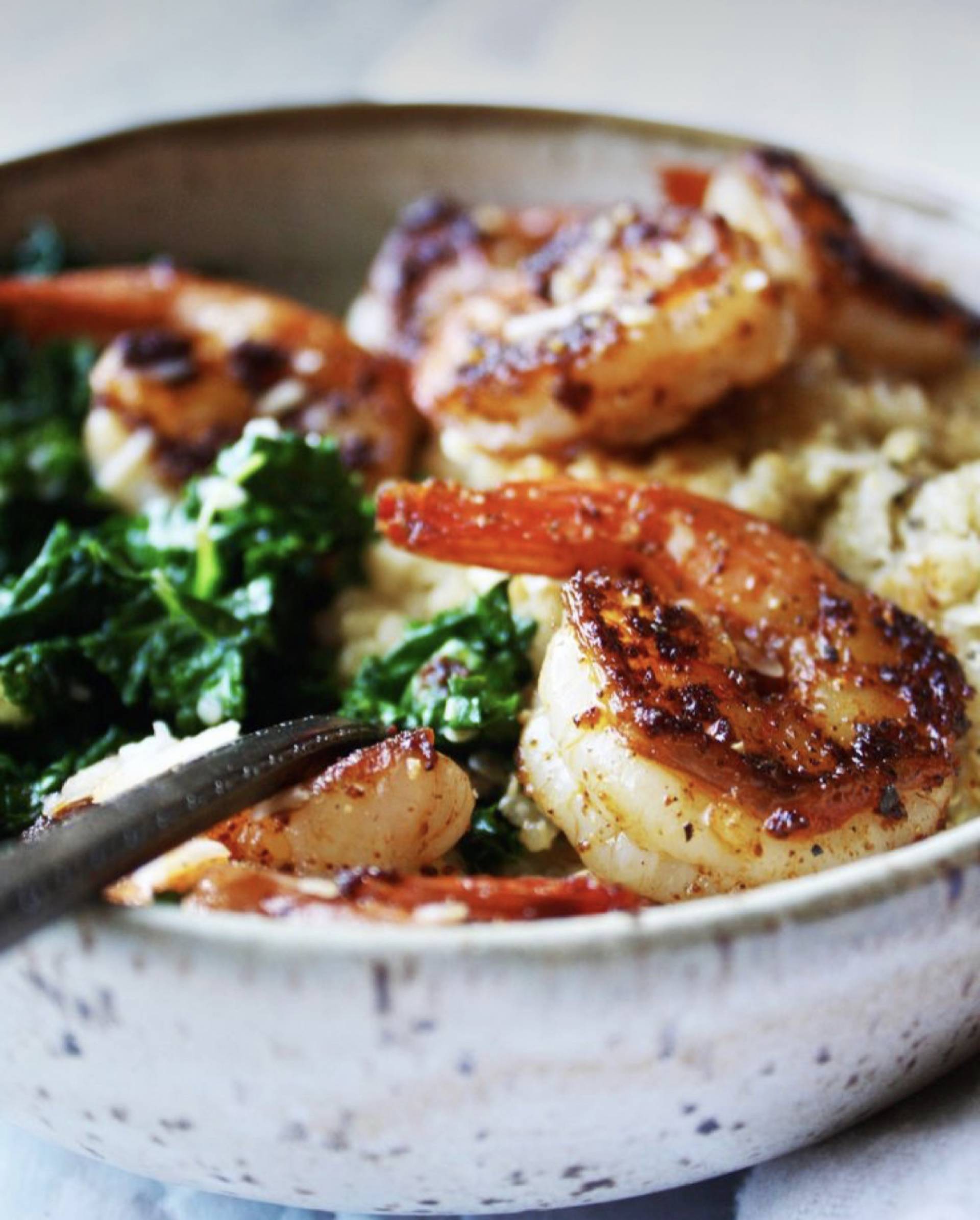 Italian Herb Grilled Shrimp with Fluffy Quinoa