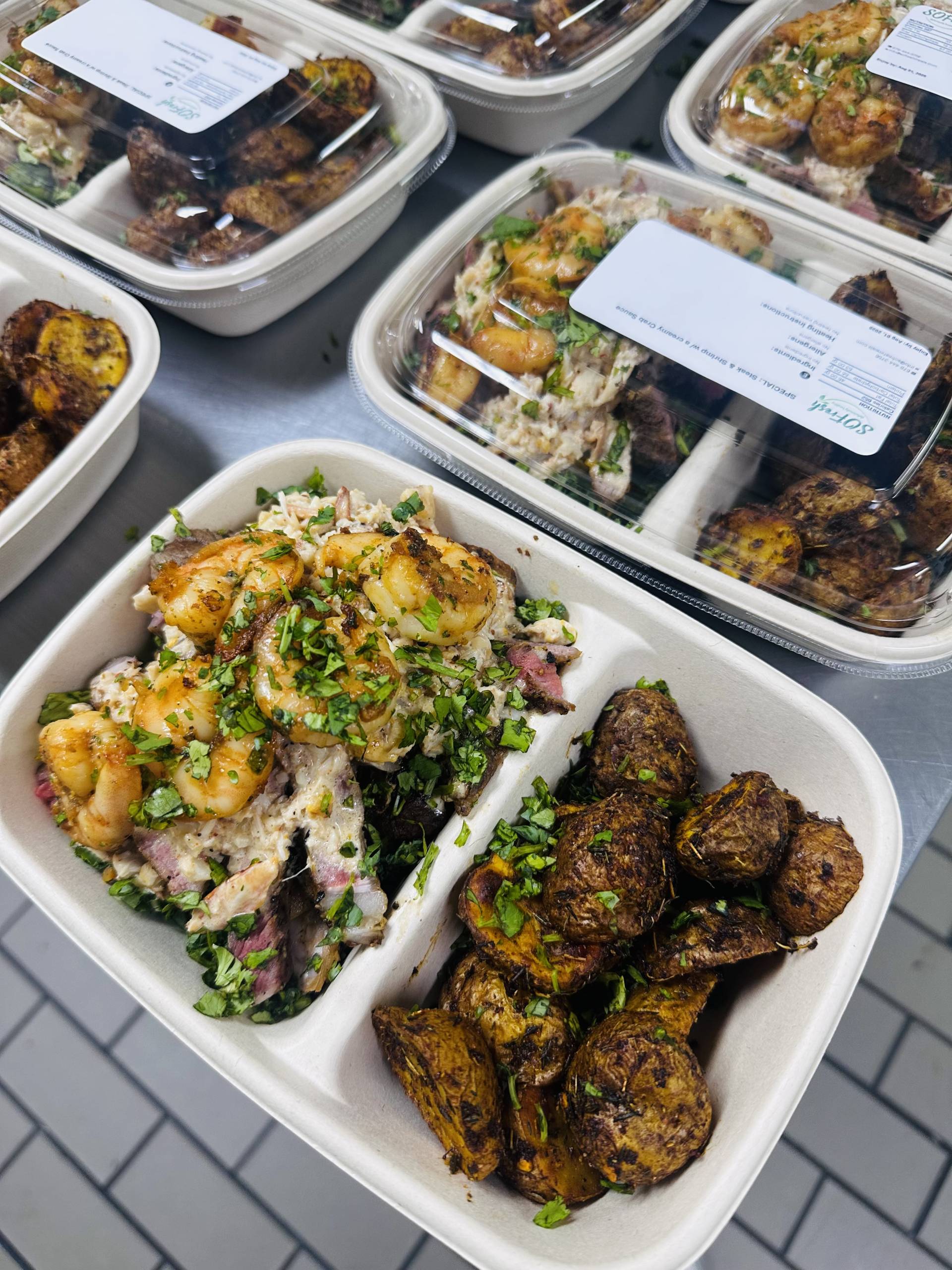 LIMITED QUANTITY: Steak & Shrimp w/ a creamy Crab Sauce