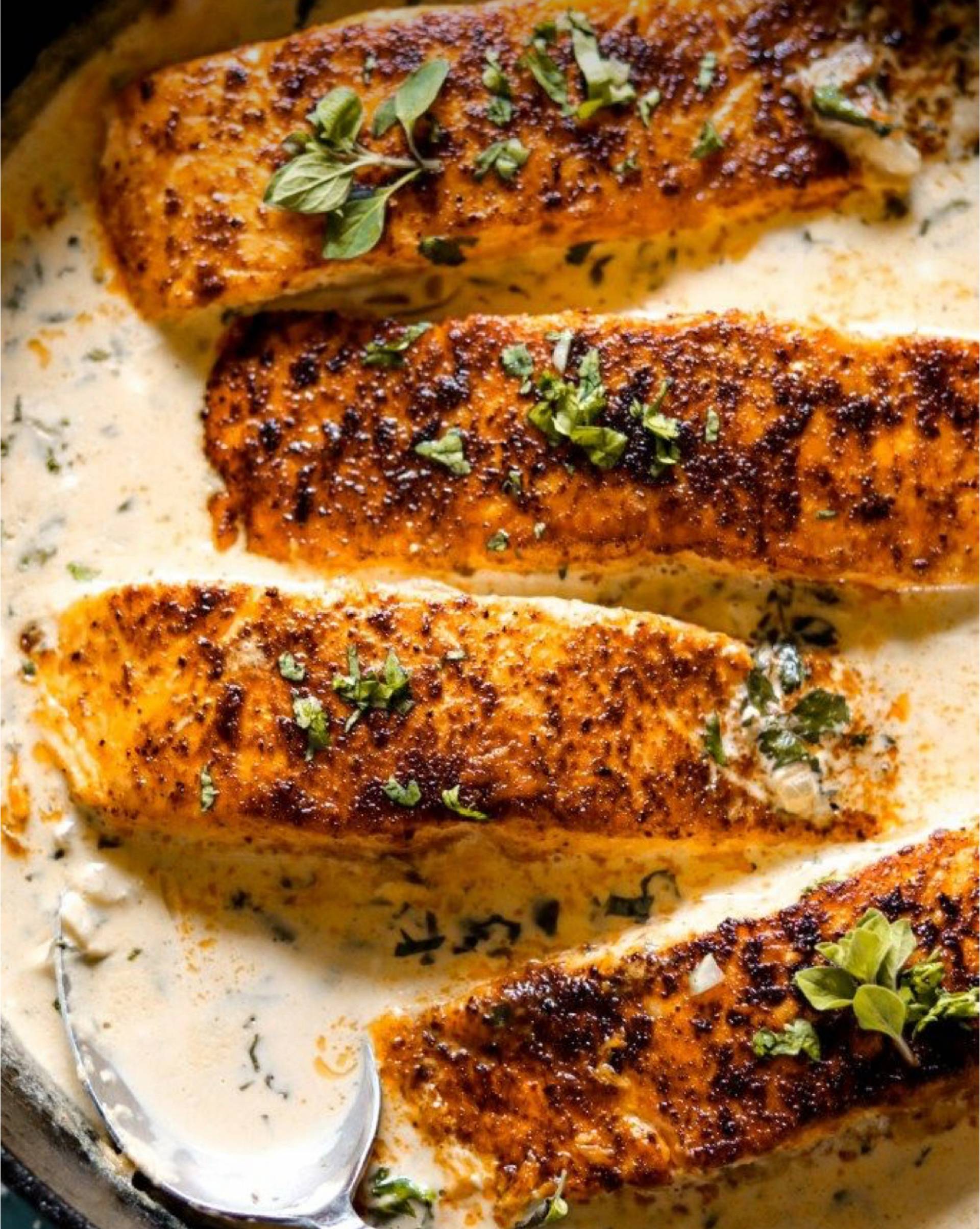 Creamy Jerk Salmon Delight