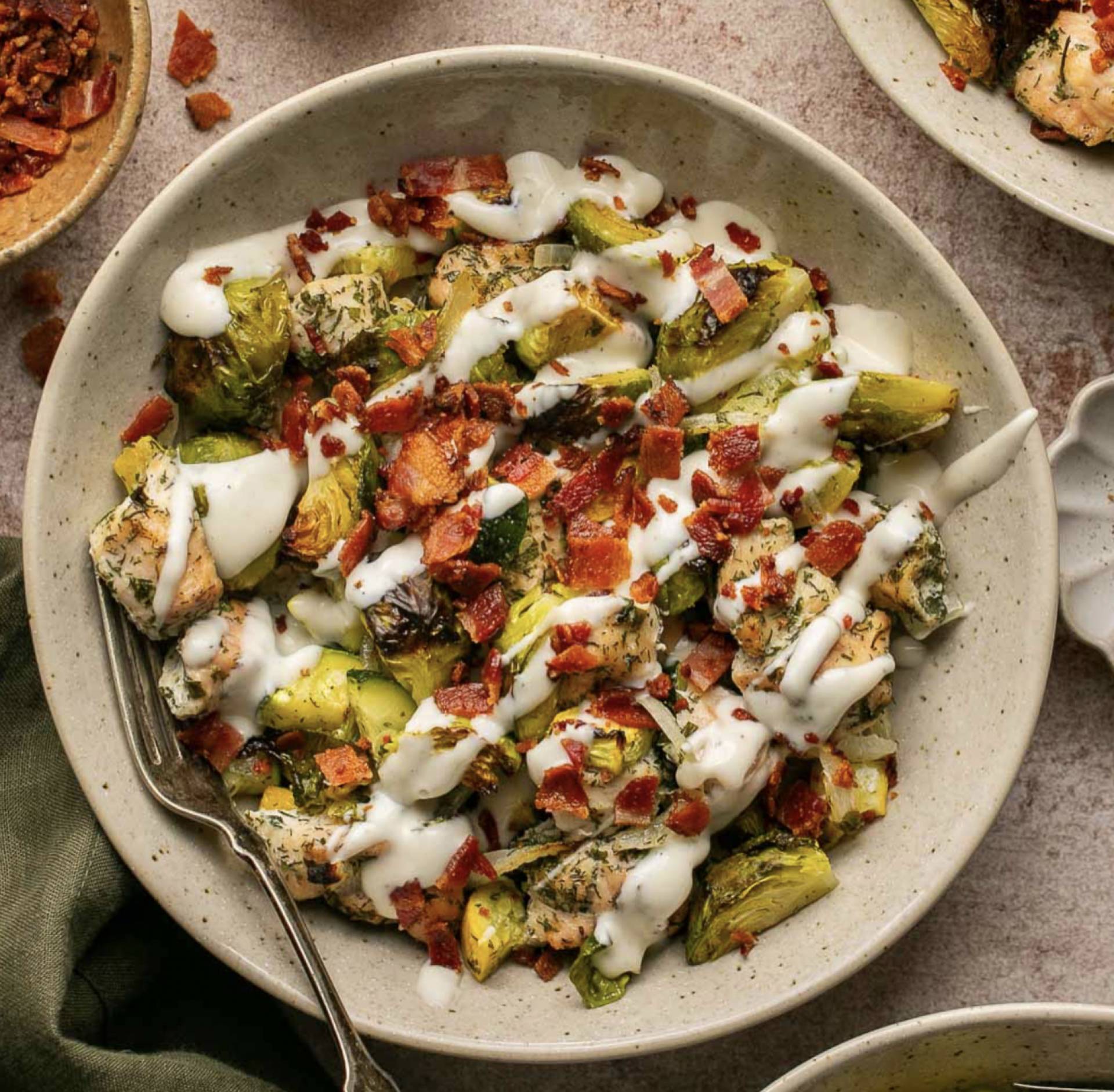 Guilt-Free Chicken Turkey Bacon Ranch Bowl