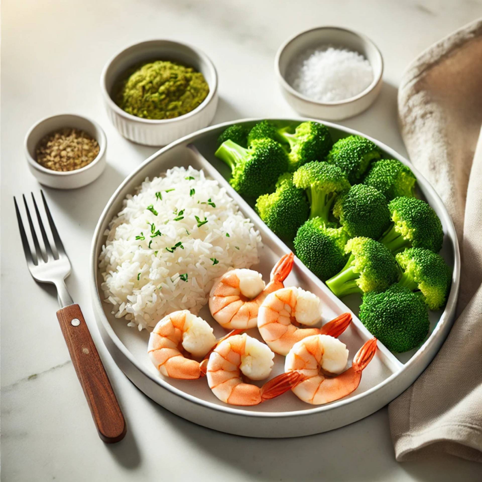 Classic Shrimp, Rice, Broccoli